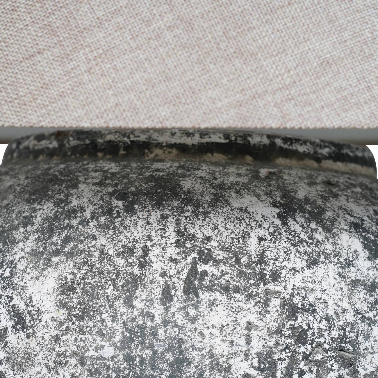 Aged Ceramic Round Table Lamp with Shade
